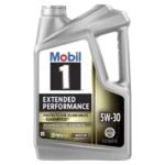 Huile moteur 100 % synthétique Mobil 1 Extended Performance 5W-30, offrant une protection moteur longue durée, des performances optimales et une réduction de l’usure dans toutes les conditions de conduite.