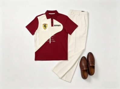 Le Polo Ferrari bicolore : L&rsquo;alliance parfaite du chic décontracté et de la passion automobile